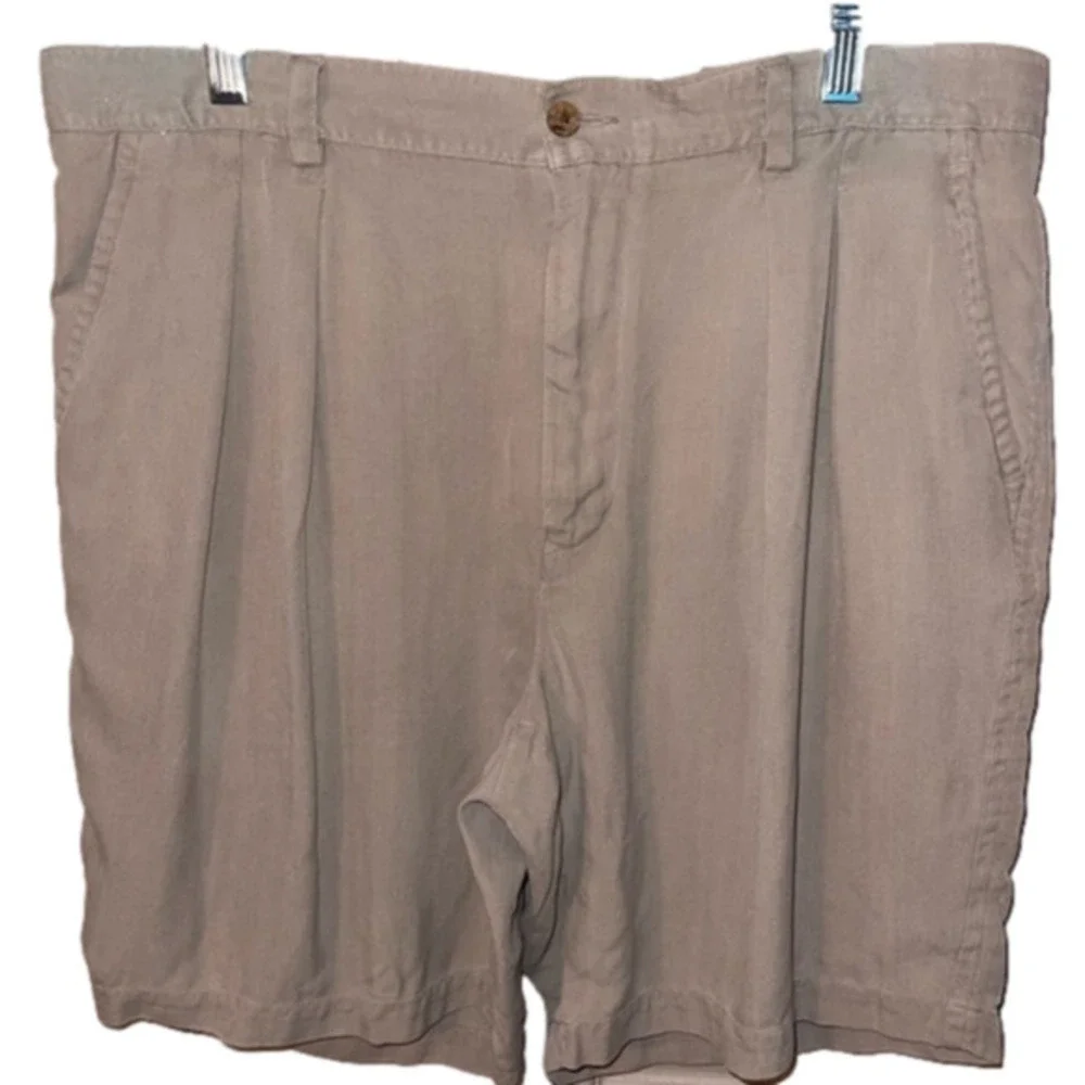 Caribbean Joe Silk Pleated Front Shorts
